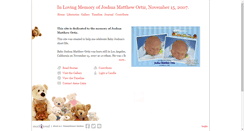 Desktop Screenshot of ourpreciousbabyjoshua.muchloved.com