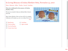 Tablet Screenshot of ourpreciousbabyjoshua.muchloved.com